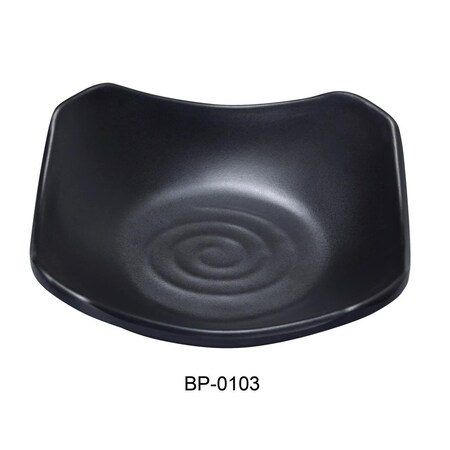 Yanco Black Pearl-1 New Square Dish, Black - 3.5 in., 72PK BP-0103